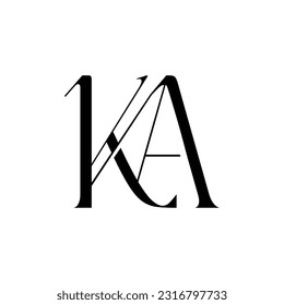 Initial letter KA logo design