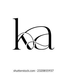 Initial letter KA logo design 