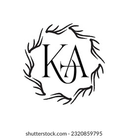 Initial letter KA logo design 