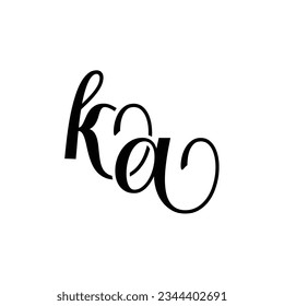 Initial letter KA logo design creative modern symbol icon monogram