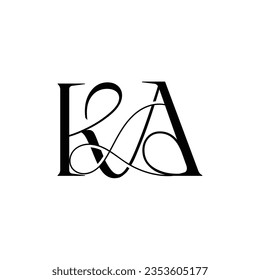 Initial letter KA logo design creative modern symbol icon monogram