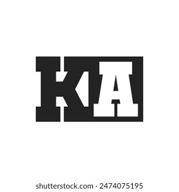 Initial Letter KA Logo Design Template. KA Logo