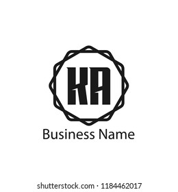 Initial Letter KA Logo Template Design