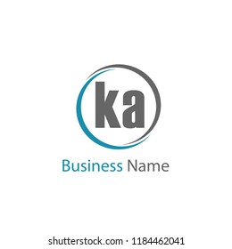 Initial Letter KA Logo Template Design
