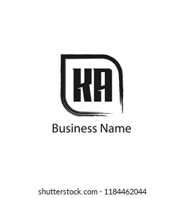Initial Letter KA Logo Template Design