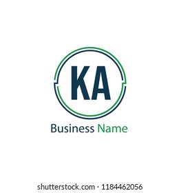 Initial Letter KA Logo Template Design