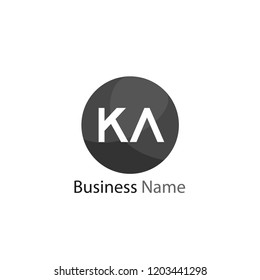Initial Letter KA Logo Template Design