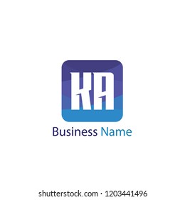 Initial Letter KA Logo Template Design