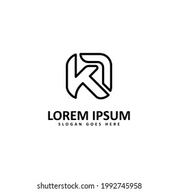 Initial letter ka logo template design isolated on white background