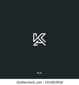 Initial Letter KA Logo, Vector Illustration Design, eps 10