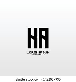 Initial letter KA minimalist art logo vector