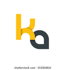 Initial Letter KA Rounded Lowercase Logo