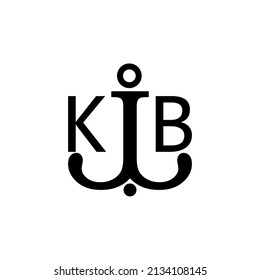 Initial letter KB anchor simple logo.