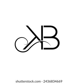 Initial letter KB logo design creative modern symbol icon monogram