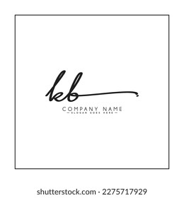 Logo für den Anfangsbuchstaben - handgezeichnete Unterschrift