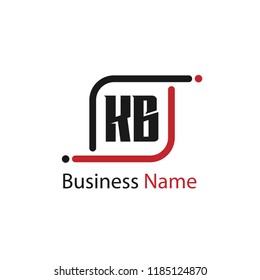 Initial Letter KB Logo Template Design