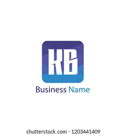 Initial Letter KB Logo Template Design