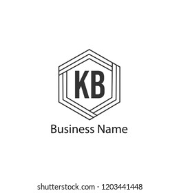 Initial Letter KB Logo Template Design