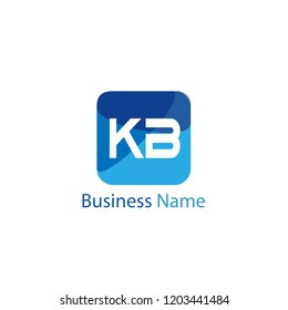 Initial Letter KB Logo Template Design