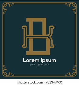 Initial letter KB logotype company name. Vector for company name.