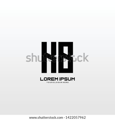 Initial letter KB minimalist art logo vector