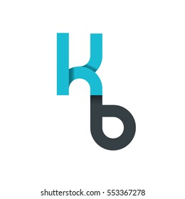 Initial Letter KB Rounded Lowercase Logo