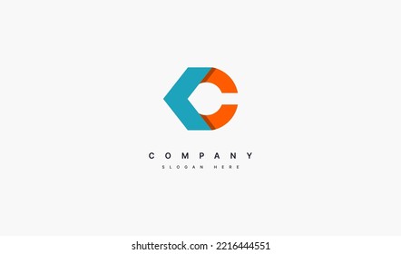 Initial letter KC logo design template element. Initial letter KC usable for business and company branding logos. Initial letter KC flat vector logo design template element.