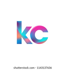 Initial Letter KC Logo Lowercase colorful design, Modern and Simple Logo Design.

