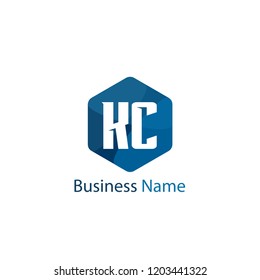 Initial Letter KC Logo Template Design