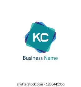 Initial Letter KC Logo Template Design