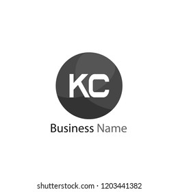 Initial Letter KC Logo Template Design