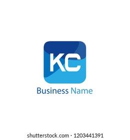 Initial Letter KC Logo Template Design