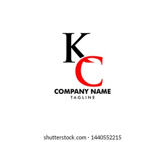 Initial Letter KC Logo Template Design