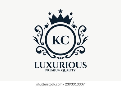 Initial Letter KC Royal Luxury Logo Vorlage in Vektorgrafik für luxuriöse Vektorgrafik.