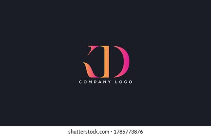 Initial Letter KD or DK Logo Design vector Template. Creative Abstract KD Logo Design Vector Illustration
