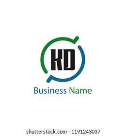 Initial Letter KD Logo Template Design
