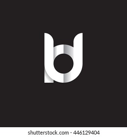 initial letter kd modern linked circle round lowercase logo white black
