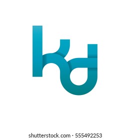 Initial Letter KD Rounded Lowercase Logo