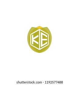 Initial Letter KE, K, E Leaf, Eco, Nature, Green, Organic Logo Design for Company Identity branding