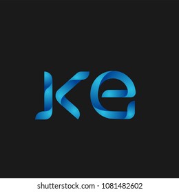 Initial Letter KE Logo Design