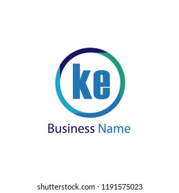 Initial Letter KE Logo Template Design