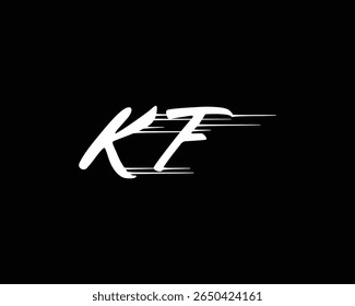 Initial letter KF logo design template