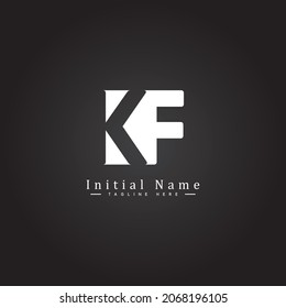 Initial Letter KF Logo - Simple Business Logo