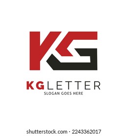 Initial Letter KG Icon Vector Logo Template Illustration Design