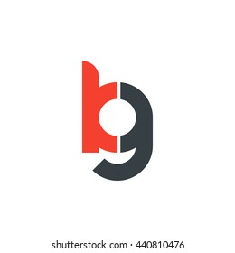initial letter kg linked round lowercase logo red