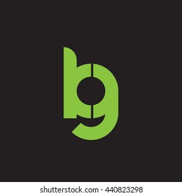 initial letter kg linked round lowercase logo green