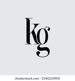 Anfangsbuchstabe kg Logo-Design