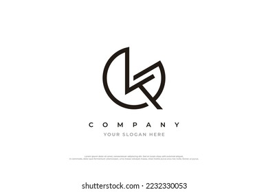 Initial Letter KG Logo or GK Logo Design Vector Template