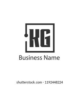 Initial Letter KG Logo Template Design