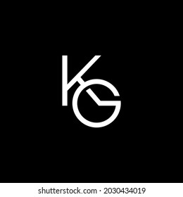 Initial Letter Kg Monogram Logo Design Stock Vector (Royalty Free ...